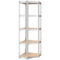 vidaXL Regale mit 5 Böden 2 Stk. Silbern Stahl & Holzwerkstoff vidaXL Regale mit 5 Böden 2 Stk. Silbern Stahl & Holzwerkstoff