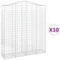 vidaXL Gabionen mit Hochbogen 10Stk. 200x50x220/240cm Verzinktes Eisen vidaXL Gabionen mit Hochbogen 10Stk. 200x50x220/240cm Verzinktes Eisen