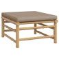vidaXL 6-tlg. Garten-Lounge-Set mit Kissen Taupe Bambus vidaXL 6-tlg. Garten-Lounge-Set mit Kissen Taupe Bambus