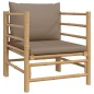 vidaXL 6-tlg. Garten-Lounge-Set mit Kissen Taupe Bambus vidaXL 6-tlg. Garten-Lounge-Set mit Kissen Taupe Bambus