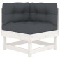 vidaXL 6-tlg. Garten-Lounge-Set mit Kissen Weiß Massivholz vidaXL 6-tlg. Garten-Lounge-Set mit Kissen Weiß Massivholz