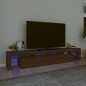 vidaXL TV-Schrank mit LED-Leuchten Braun Eichen-Optik 230x36,5x40 cm vidaXL TV-Schrank mit LED-Leuchten Braun Eichen-Optik 230x36,5x40 cm