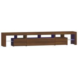 vidaXL TV-Schrank mit LED-Leuchten Braun Eichen-Optik 230x36,5x40 cm