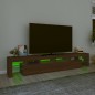 vidaXL TV-Schrank mit LED-Leuchten Braun Eichen-Optik 230x36,5x40 cm vidaXL TV-Schrank mit LED-Leuchten Braun Eichen-Optik 230x36,5x40 cm
