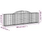 vidaXL Gabionen mit Hochbogen 7 Stk. 300x30x80/100 cm Verzinktes Eisen vidaXL Gabionen mit Hochbogen 7 Stk. 300x30x80/100 cm Verzinktes Eisen