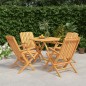 vidaXL 5-tlg. Garten-Essgruppe Massivholz Teak vidaXL 5-tlg. Garten-Essgruppe Massivholz Teak