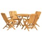 vidaXL 5-tlg. Garten-Essgruppe Massivholz Teak vidaXL 5-tlg. Garten-Essgruppe Massivholz Teak