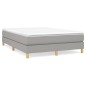 vidaXL Boxspringbett mit Matratze Hellgrau 140x190 cm Stoff vidaXL Boxspringbett mit Matratze Hellgrau 140x190 cm Stoff