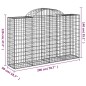 vidaXL Gabionen mit Hochbogen 18Stk. 200x50x120/140cm Verzinktes Eisen vidaXL Gabionen mit Hochbogen 18Stk. 200x50x120/140cm Verzinktes Eisen