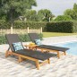 vidaXL 3-tlg. Garten-Lounge-Set Poly Rattan & Massivholz Akazie vidaXL 3-tlg. Garten-Lounge-Set Poly Rattan & Massivholz Akazie