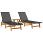 vidaXL 3-tlg. Garten-Lounge-Set Poly Rattan & Massivholz Akazie vidaXL 3-tlg. Garten-Lounge-Set Poly Rattan & Massivholz Akazie