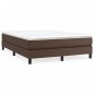 vidaXL Boxspringbett mit Matratze Braun 140x200 cm Kunstleder vidaXL Boxspringbett mit Matratze Braun 140x200 cm Kunstleder