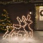 vidaXL LED-Rentier-Silhouetten 2 Stk. Warmweiß 57x55x4,5 cm vidaXL LED-Rentier-Silhouetten 2 Stk. Warmweiß 57x55x4,5 cm