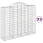 vidaXL Gabionen mit Hochbogen 9 Stk. 200x50x160/180cm Verzinktes Eisen vidaXL Gabionen mit Hochbogen 9 Stk. 200x50x160/180cm Verzinktes Eisen