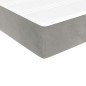 vidaXL Boxspringbett mit Matratze Hellgrau 100x200 cm Samt vidaXL Boxspringbett mit Matratze Hellgrau 100x200 cm Samt