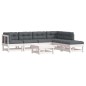 vidaXL 7-tlg. Garten-Lounge-Set mit Kissen Weiß Massivholz vidaXL 7-tlg. Garten-Lounge-Set mit Kissen Weiß Massivholz