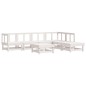 vidaXL 7-tlg. Garten-Lounge-Set mit Kissen Weiß Massivholz vidaXL 7-tlg. Garten-Lounge-Set mit Kissen Weiß Massivholz
