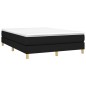 vidaXL Boxspringbett mit Matratze Schwarz 140x190 cm Stoff vidaXL Boxspringbett mit Matratze Schwarz 140x190 cm Stoff