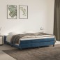 vidaXL Boxspringbett mit Matratze Dunkelblau 180x200 cm Samt vidaXL Boxspringbett mit Matratze Dunkelblau 180x200 cm Samt