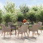 vidaXL 7-tlg. Garten-Essgruppe mit Kissen Braun vidaXL 7-tlg. Garten-Essgruppe mit Kissen Braun