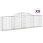 vidaXL Gabionen mit Hochbogen 9 Stk. 300x30x80/100 cm Verzinktes Eisen vidaXL Gabionen mit Hochbogen 9 Stk. 300x30x80/100 cm Verzinktes Eisen