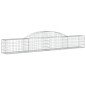 vidaXL Gabionen mit Hochbogen 12 Stk. 300x30x40/60 cm Verzinktes Eisen vidaXL Gabionen mit Hochbogen 12 Stk. 300x30x40/60 cm Verzinktes Eisen