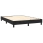 vidaXL Boxspringbett mit Matratze Schwarz 140x200 cm Samt vidaXL Boxspringbett mit Matratze Schwarz 140x200 cm Samt