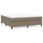 vidaXL Boxspringbett mit Matratze Taupe 160x200 cm Stoff vidaXL Boxspringbett mit Matratze Taupe 160x200 cm Stoff
