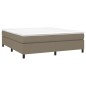 vidaXL Boxspringbett mit Matratze Taupe 160x200 cm Stoff vidaXL Boxspringbett mit Matratze Taupe 160x200 cm Stoff