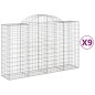 vidaXL Gabionen mit Hochbogen 9 Stk. 200x50x120/140cm Verzinktes Eisen vidaXL Gabionen mit Hochbogen 9 Stk. 200x50x120/140cm Verzinktes Eisen