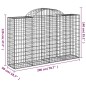 vidaXL Gabionen mit Hochbogen 14Stk. 200x50x120/140cm Verzinktes Eisen vidaXL Gabionen mit Hochbogen 14Stk. 200x50x120/140cm Verzinktes Eisen
