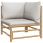 vidaXL 6-tlg. Garten-Lounge-Set mit Hellgrauen Kissen Bambus vidaXL 6-tlg. Garten-Lounge-Set mit Hellgrauen Kissen Bambus