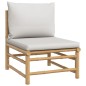 vidaXL 6-tlg. Garten-Lounge-Set mit Hellgrauen Kissen Bambus vidaXL 6-tlg. Garten-Lounge-Set mit Hellgrauen Kissen Bambus