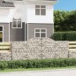 vidaXL Gabionen mit Hochbogen 7 Stk. 300x30x120/140cm Verzinktes Eisen vidaXL Gabionen mit Hochbogen 7 Stk. 300x30x120/140cm Verzinktes Eisen