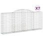 vidaXL Gabionen mit Hochbogen 7 Stk. 300x30x120/140cm Verzinktes Eisen vidaXL Gabionen mit Hochbogen 7 Stk. 300x30x120/140cm Verzinktes Eisen