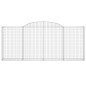 vidaXL Gabionen mit Hochbogen 7 Stk. 300x30x120/140cm Verzinktes Eisen vidaXL Gabionen mit Hochbogen 7 Stk. 300x30x120/140cm Verzinktes Eisen