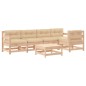 vidaXL 6-tlg. Garten-Lounge-Set mit Kissen Massivholz vidaXL 6-tlg. Garten-Lounge-Set mit Kissen Massivholz