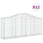 vidaXL Gabionen mit Hochbogen 12 Stk. 200x30x80/100cm Verzinktes Eisen vidaXL Gabionen mit Hochbogen 12 Stk. 200x30x80/100cm Verzinktes Eisen
