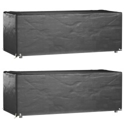 vidaXL Gartenmöbel-Abdeckungen 2 Stk. 8 Ösen 192x82x65 cm Rechteckig