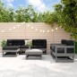 vidaXL 7-tlg. Garten-Lounge-Set mit Kissen Grau Massivholz vidaXL 7-tlg. Garten-Lounge-Set mit Kissen Grau Massivholz