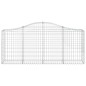 vidaXL Gabionen mit Hochbogen 5 Stk. 200x30x80/100 cm Verzinktes Eisen vidaXL Gabionen mit Hochbogen 5 Stk. 200x30x80/100 cm Verzinktes Eisen