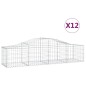 vidaXL Gabionen mit Hochbogen 12 Stk. 200x50x40/60 cm Verzinktes Eisen vidaXL Gabionen mit Hochbogen 12 Stk. 200x50x40/60 cm Verzinktes Eisen