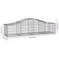 vidaXL Gabionen mit Hochbogen 12 Stk. 200x50x40/60 cm Verzinktes Eisen vidaXL Gabionen mit Hochbogen 12 Stk. 200x50x40/60 cm Verzinktes Eisen
