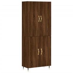 Highboard Braun Eichen-Optik 69,5x34x180 cm Holzwerkstoff