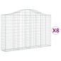 vidaXL Gabionen mit Hochbogen 8 Stk. 200x30x120/140cm Verzinktes Eisen vidaXL Gabionen mit Hochbogen 8 Stk. 200x30x120/140cm Verzinktes Eisen