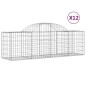 vidaXL Gabionen mit Hochbogen 12 Stk. 200x50x60/80 cm Verzinktes Eisen vidaXL Gabionen mit Hochbogen 12 Stk. 200x50x60/80 cm Verzinktes Eisen