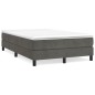 vidaXL Boxspringbett mit Matratze Dunkelgrau 120x200 cm Samt vidaXL Boxspringbett mit Matratze Dunkelgrau 120x200 cm Samt