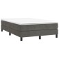 vidaXL Boxspringbett mit Matratze Dunkelgrau 120x200 cm Samt vidaXL Boxspringbett mit Matratze Dunkelgrau 120x200 cm Samt