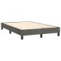 vidaXL Boxspringbett mit Matratze Dunkelgrau 120x200 cm Samt vidaXL Boxspringbett mit Matratze Dunkelgrau 120x200 cm Samt