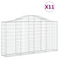 vidaXL Gabionen mit Hochbogen 11Stk. 200x30x100/120cm Verzinktes Eisen vidaXL Gabionen mit Hochbogen 11Stk. 200x30x100/120cm Verzinktes Eisen